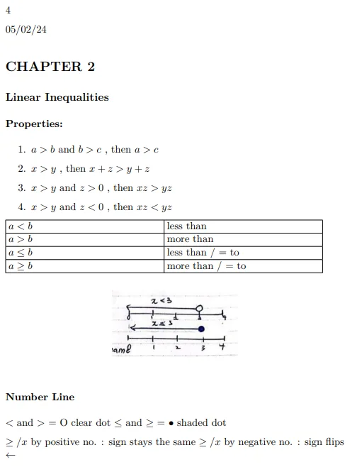 The same math notes and diagram now shown as clean, easy-to-read typed text.